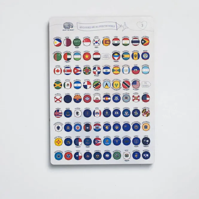 Hovedbilde Treflagg Sticky Pins til Verdenskart  Enjoy The ...